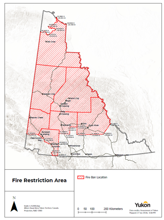 Map of fire restriction areas