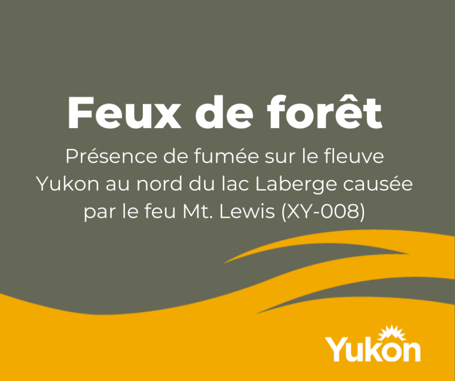 Présence de fumée sur le fleuve Yukon au nord du lac Laberge causée par le feu Mt. Lewis (XY-008)