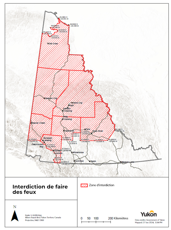 Carte des zones de restriction