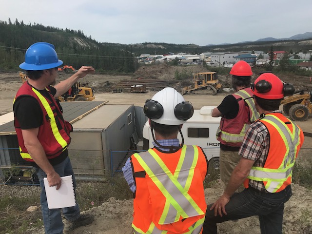 Government of Yukon staff overseeing the Marwell Tar Pit site.